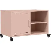vidaXL Tv-bänk rosa 68x39x43,5 cm stål