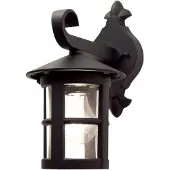 ELSTEAD Vägglampa utomhus Hereford, Svart, Aluminium / grå / zink, Modern, Utomhusvägglampa