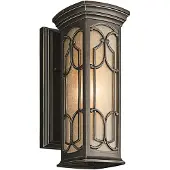 Kichler Vägglampa utomhus Franceasi, Brun / mässing, Metall, Antik, Utomhusvägglampa