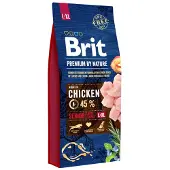 Brit Premium Nature L+xl Äpple Kyckling Majs Senior Hundmat 15kg