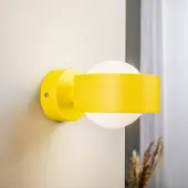 Argon Vägglampa Mado , dimbar, Gul / orange, Vardagsrum / matsal, Metall, Modern, Vägglampa, vägglampa inomhus