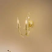 Domiluce Vägglampa Retro , dimbar, Mässing / guld, Vardagsrum / matsal, Metall, Vägglampa, vägglampa inomhus