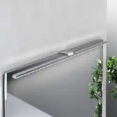 MCJ Vägglampa Triga , Förkromad / silver, Badrum, Aluminium / grå / zink, Modern, Vägglampa, sänglampa, sänglampa vägg