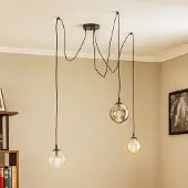 Emibig Glas pendellampa Glassy LIGHTING, dimbar, Svart, Vardagsrum / matsal, Glas, Modern, Pendellampa