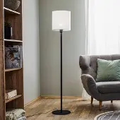 Argon Golvlampa Harris , Svart, Vardagsrum / matsal, Textil / tyger / siden, Golvlampa