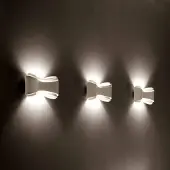 Selene Design vägglampa IONICA, dimbar, Vitt / opal, Hall, Metall, Vägglampa, vägglampa inomhus