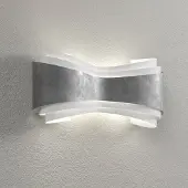 Selene LED vägglampa Ionica, Aluminium / grå / zink, Hall, Glas, LED-vägglampa, vägglampa inomhus