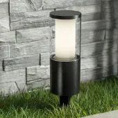 Fumagalli 1891 LED-markspettslampa Carlo i svart 25 cm 3,5W CCT, Svart, Syntetmaterial, Modern