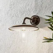 MORETTI Luce Vägglampa utomhus CASALE, dimbar, Koppar, Mässing, Lantlig / rustik