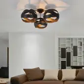 Domiluce Taklampa Tornado , dimbar, Svart, Vardagsrum / matsal, Metall, Modern, Taklampa