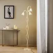ONLI Golvlampa Lucrezia , Creme / bärnsten, Vardagsrum / matsal, Glas, Lantlig / rustik, Golvlampa