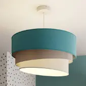 Duolla Hänglampa Pastell Trio , dimbar, Blå, Vardagsrum / matsal, Textil / tyger / siden, Pendellampa