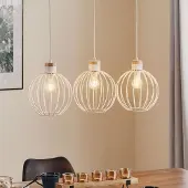 Emibig Hänglampa Barbado 3 LIGHTING, dimbar, Vitt / opal, Vardagsrum / matsal, Metall, Modern, Pendellampa