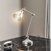 Euluna Skrivbordslampa Emoti , Förkromad / silver, Vardagsrum / matsal, Metall, Industriell design, Bordslampa