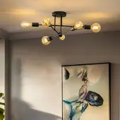 Helam Taklampa Cambridge , dimbar, Svart, Vardagsrum / matsal, Metall, Modern, Taklampa