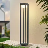 PRIOS LED pollare Gamion , Aluminium / grå / zink, Aluminium / grå / zink, Modern, LED-utomhuslampa