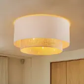 Duolla Taklampa Boho , dimbar, Creme / bärnsten, Sovrum, Textil / tyger / siden, Taklampa