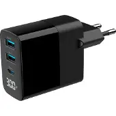 Gembird Pdqc30lcd Usb-a Och Usb-c Väggladdare