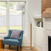 Aluminor Båglampa Rainbow, Ljust trä, Vardagsrum / matsal, Trä, Modern, Golvlampa