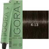 Schwarzkopf Professional Igora Zero Amm Permanent hårfärg 60 ml 4-13