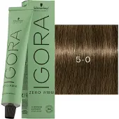Schwarzkopf Professional Igora Zero Amm Permanent hårfärg 60 ml 5-0