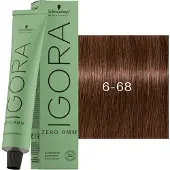 Schwarzkopf Professional Igora Zero Amm Permanent hårfärg 60 ml 6-68