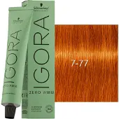 Schwarzkopf Professional Igora Zero Amm Permanent hårfärg 60 ml 7-77