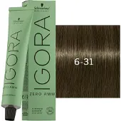 Schwarzkopf Professional Igora Zero Amm Permanent hårfärg 60 ml 6-31