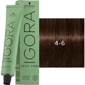 Schwarzkopf Professional Igora Zero Amm Permanent hårfärg 60 ml 4-6
