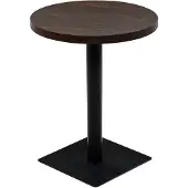 vidaXL Bistrobord MDF och stål rund 60x75 cm mörk aska