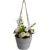Atmosphera konstgjord växt i kruka ROSES vit 18 cm
