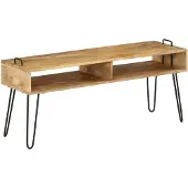 vidaXL TV-bänk massivt mangoträ 110x35x45 cm