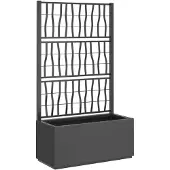 vidaXL Blomlåda med Spaljé, Höjd Odling, Blomhink, Växtkruka, Blomlåda för Trädgård Patio Terrass Utomhus, 368780