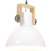 vidaXL Hänglampa industriell 25 W vit rund 30 cm E27