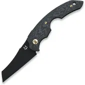 FOX Knives Virtus FX-541 CF, Black PVD Carbon Fiber cigar-cutter knife