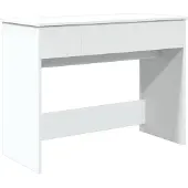 vidaXL Sminkbord med spegel vit 100x45x76 cm