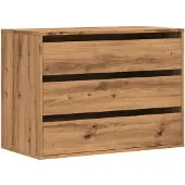 vidaXL Byrå ek 80x41x58 cm konstruerat trä
