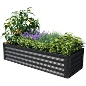 PRIMEYARD Odlingslåda, 150 x 60 x 35 cm, stål, antracit