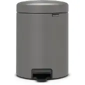 Brabantia 126284, 5 l, Rund, Plast, Grå, Plast, Pedal