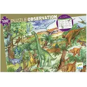 Djeco Pussel - 100 Delar - Dinosaurier - - One Size - Pussel