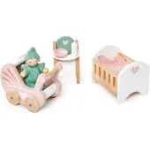 Tender Leaf Toys Träleksaker - Dockhusmöbler - Babyrum - - One Size - Docktillbehör