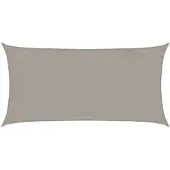 vidaXL Solsegel 160 g/m² rektangulär ljusgrå 4x7 m HDPE