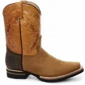 Grinders Tan Mid-Calf Cowboy läderstövlar - El Paso