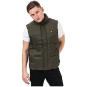 Lyle & Scott Lyle And Scott Vadderad Gilet i Grön för herr