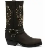 Grinders Cowboy Boots i brunt läder för herrar-Bald Eagle