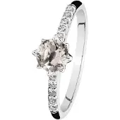 Kohinoor Rosa diamantring med morganit vitguld 033-260V-10MO-165