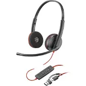 HP Poly 3220 Usb-c +usb-c/a Black Voip-hörlurar