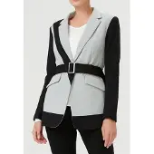 Smart & Joy Färgblockad blazer i jersey
