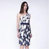 Smart & Joy Bustierklänning i jacquard med blommor