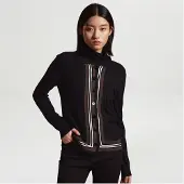 S&J Weekends Cardigan med kontrasterande kanter